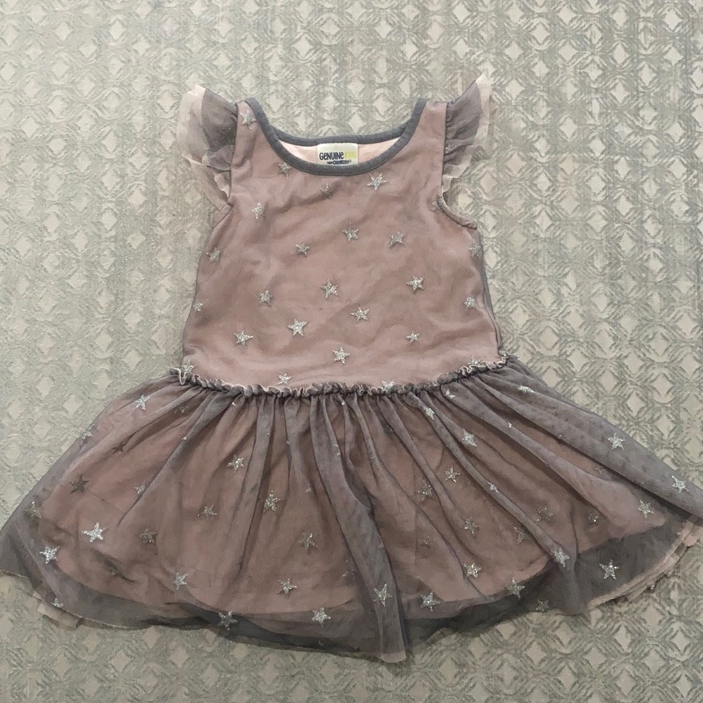 Oshkosh metallic pink and grey dress